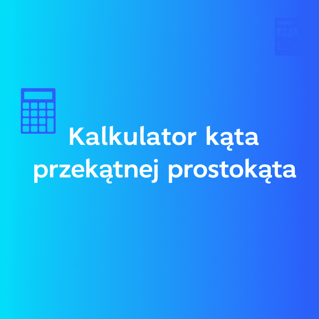 Kalkulator kąta przekątnej prostokąta