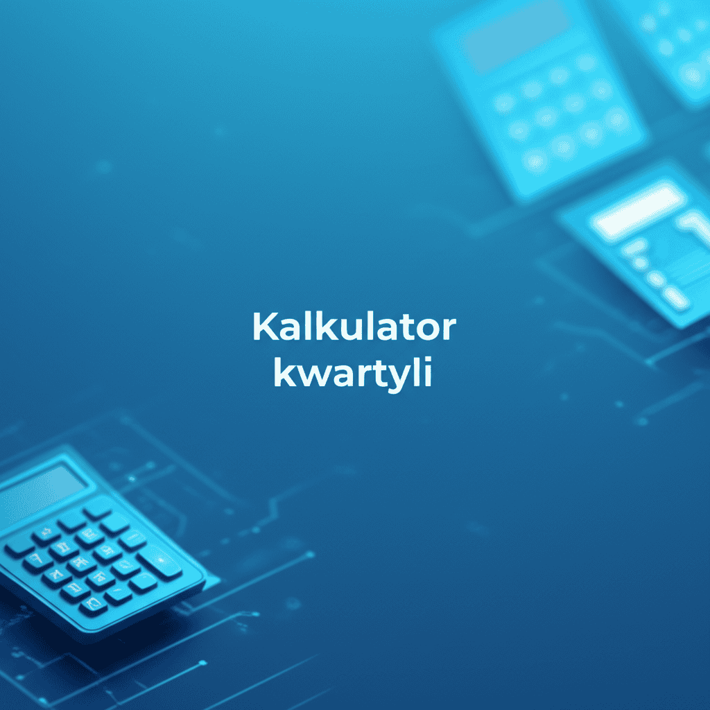 Grafika przedstawiająca Kalkulator kwartyli z wynikami i danymi wejściowymi.