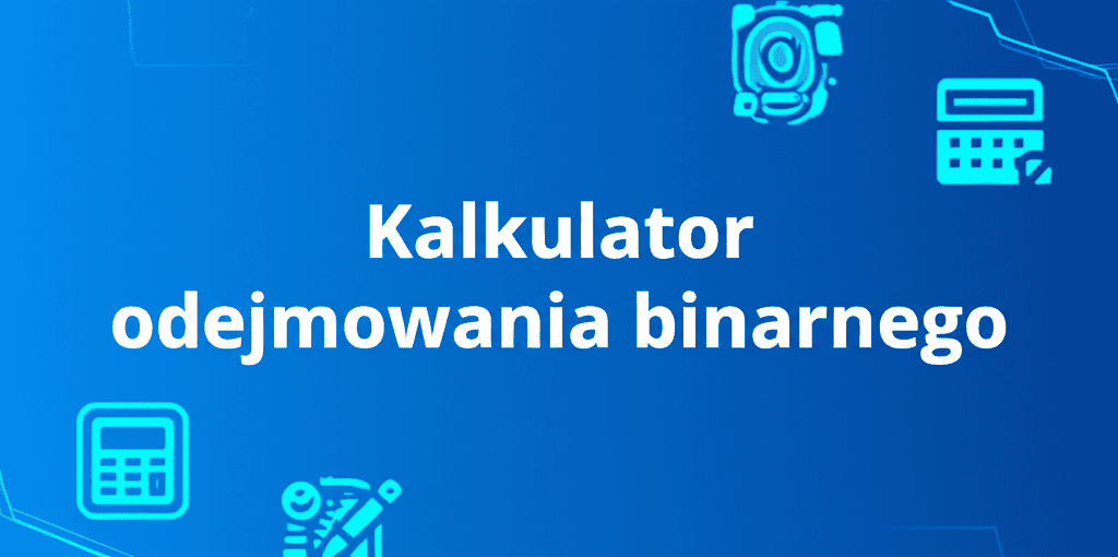 Kalkulator odejmowania binarnego, obraz cyfrowego narzędzia do obliczeń binarnych