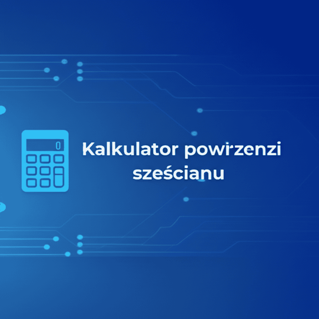 Ilustracja przedstawiająca sześcian i wzór na pole powierzchni
