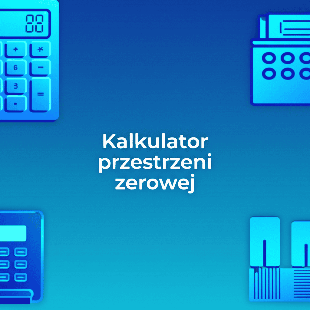 Ilustracja kalkulatora przestrzeni zerowej w akcji.