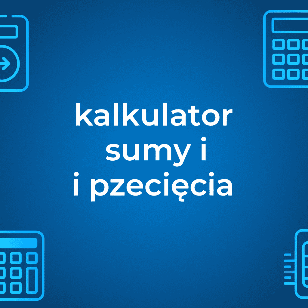 Graficzne przedstawienie kalkulatora sumy i przecięcia zbiorów