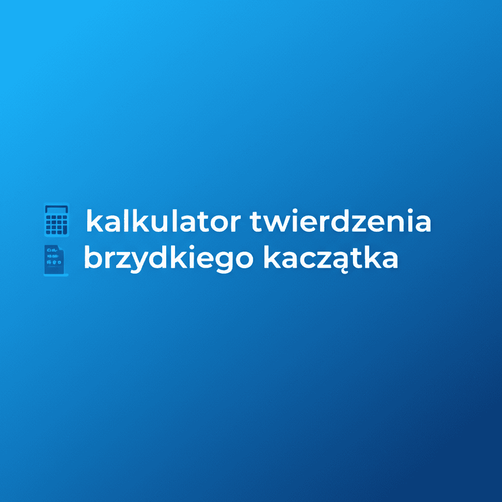Kalkulator Twierdzenia Brzydkiego Kaczątka - Analiza Podobieństwa