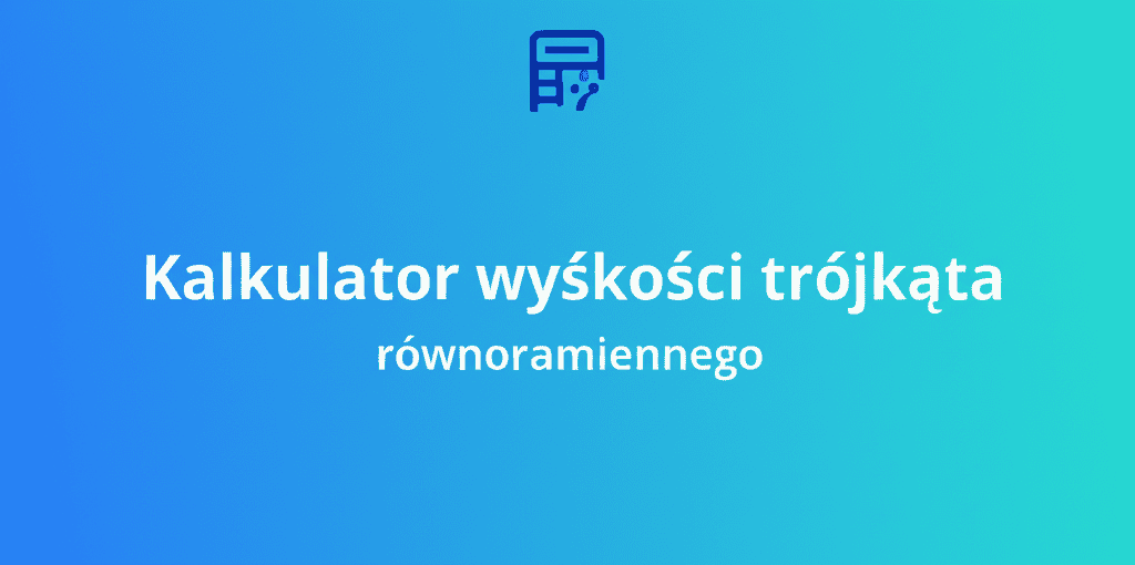 Kalkulator wysokości trójkąta równoramiennego